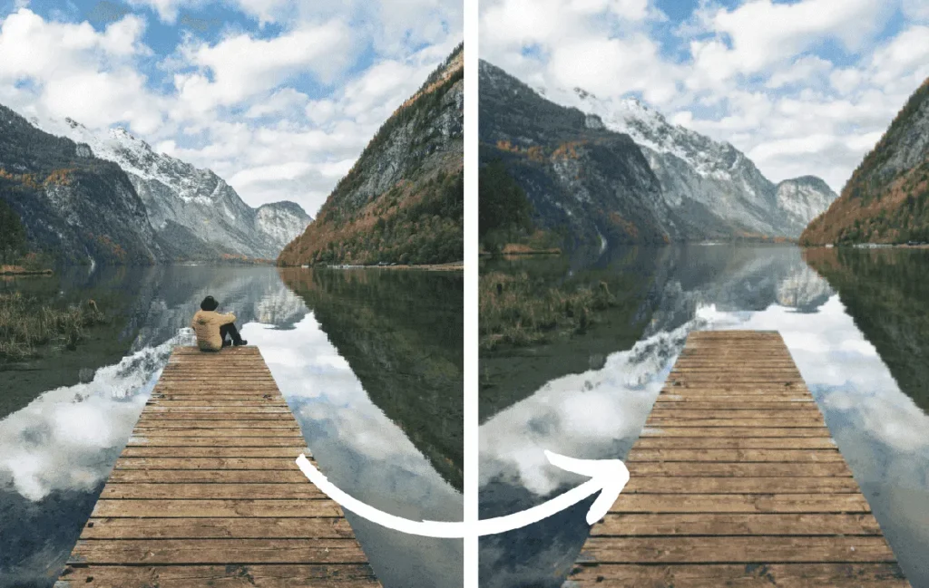 حذف اشیا و شخص از تصویر